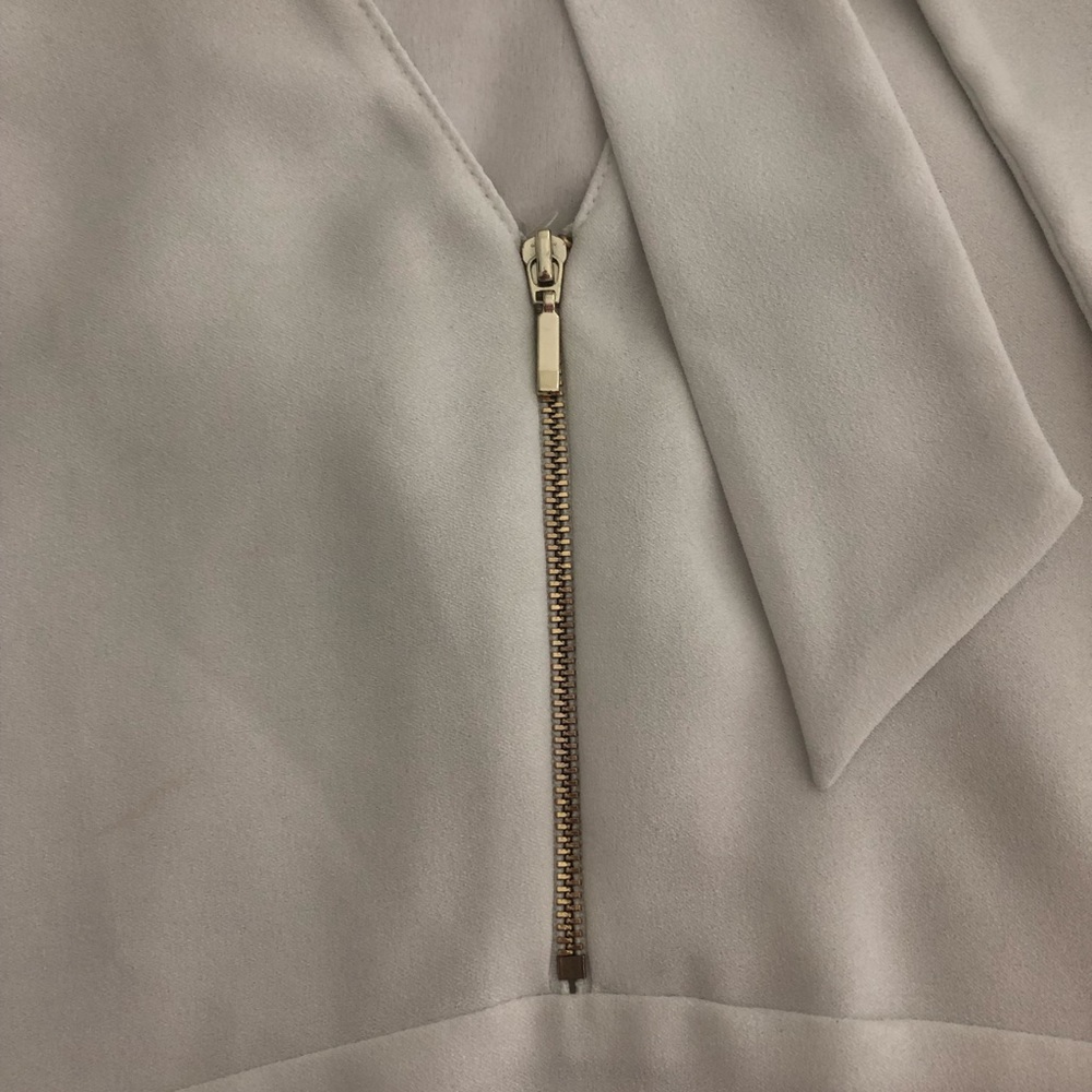 Zara Basic Collection White Tie Blouse - image 3